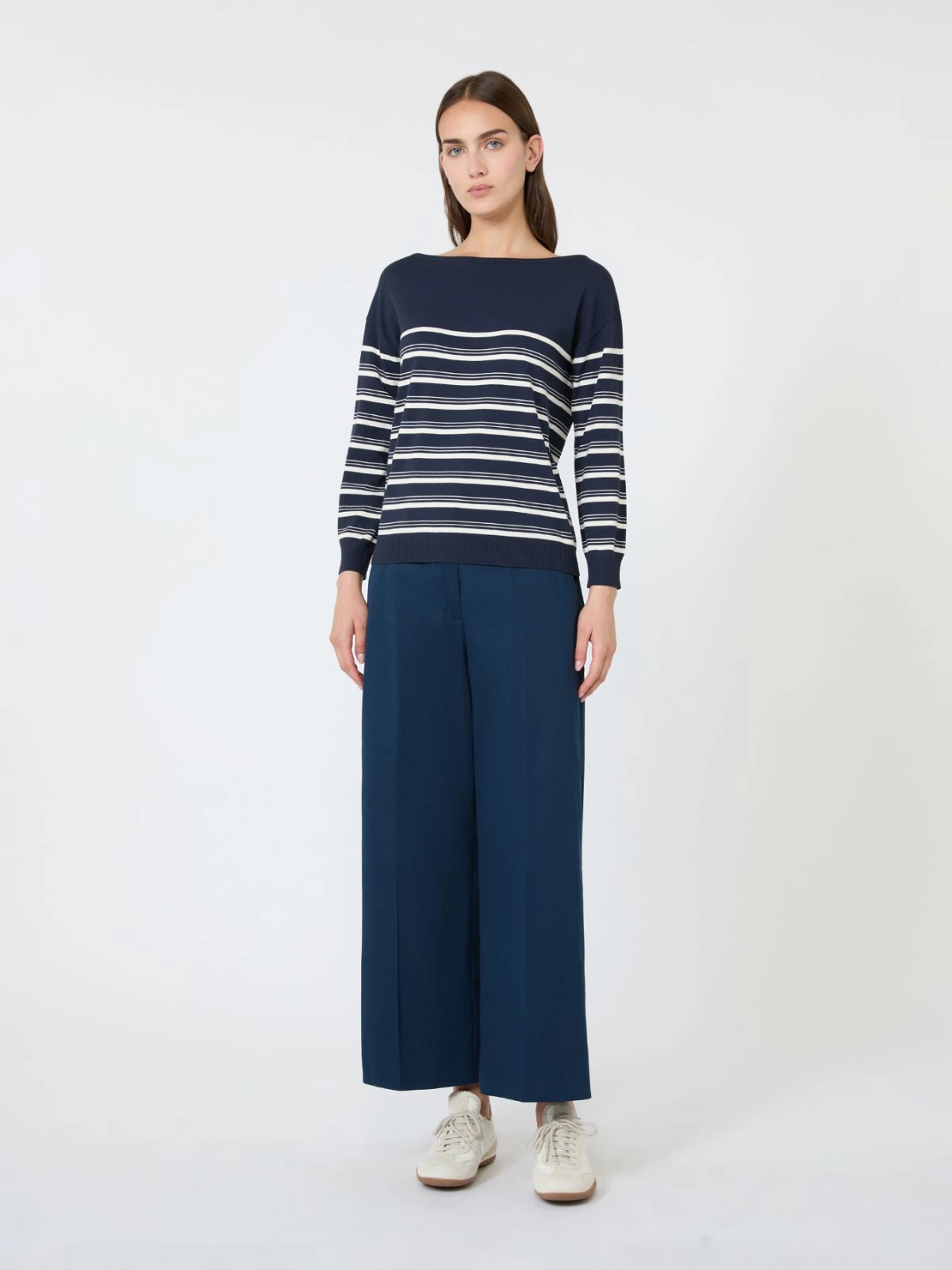 Weekend Max Mara pantalone in cotone blu WKDURIAL
