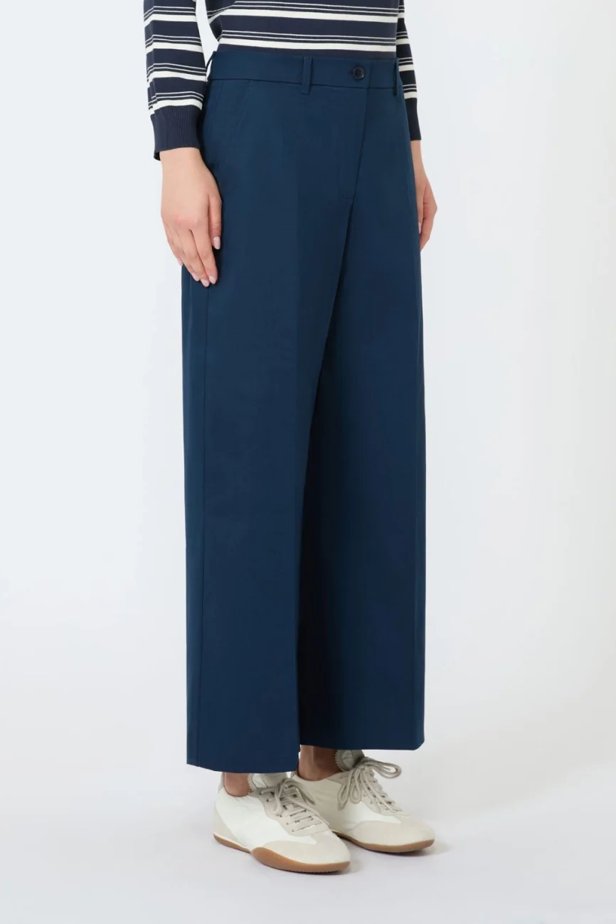 Weekend Max Mara pantalone in cotone blu WKDURIAL