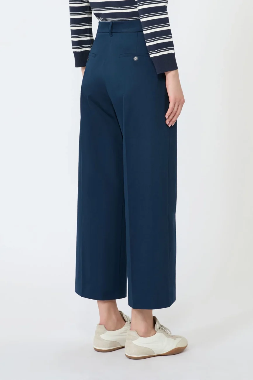 Weekend Max Mara pantalone in cotone blu WKDURIAL