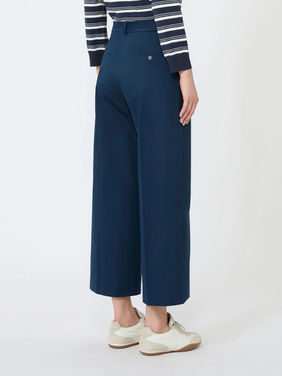 Weekend Max Mara pantalone in cotone blu WKDURIAL