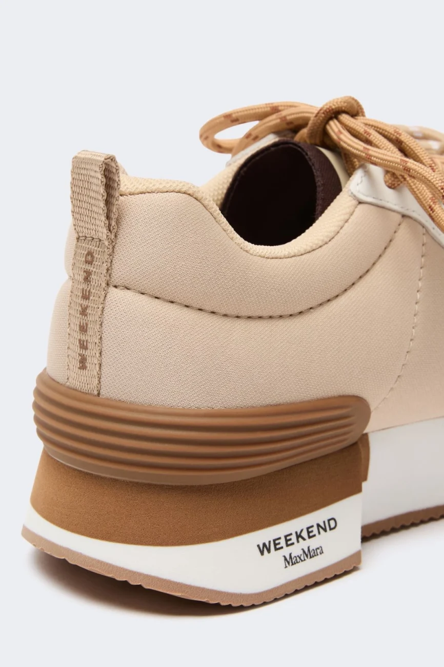 Weekend Max Mara sneaker in tessuto tecnico orzo WKAZAMBRA