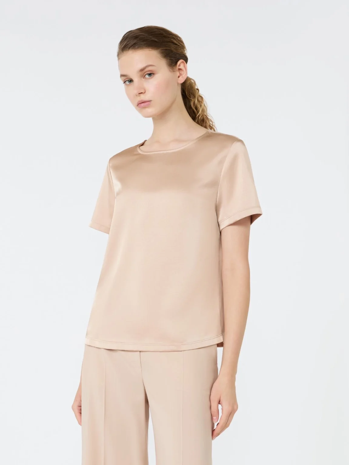 T-shirt Girocollo WKDGILBERT in Raso e Jersey – Weekend Max Mara