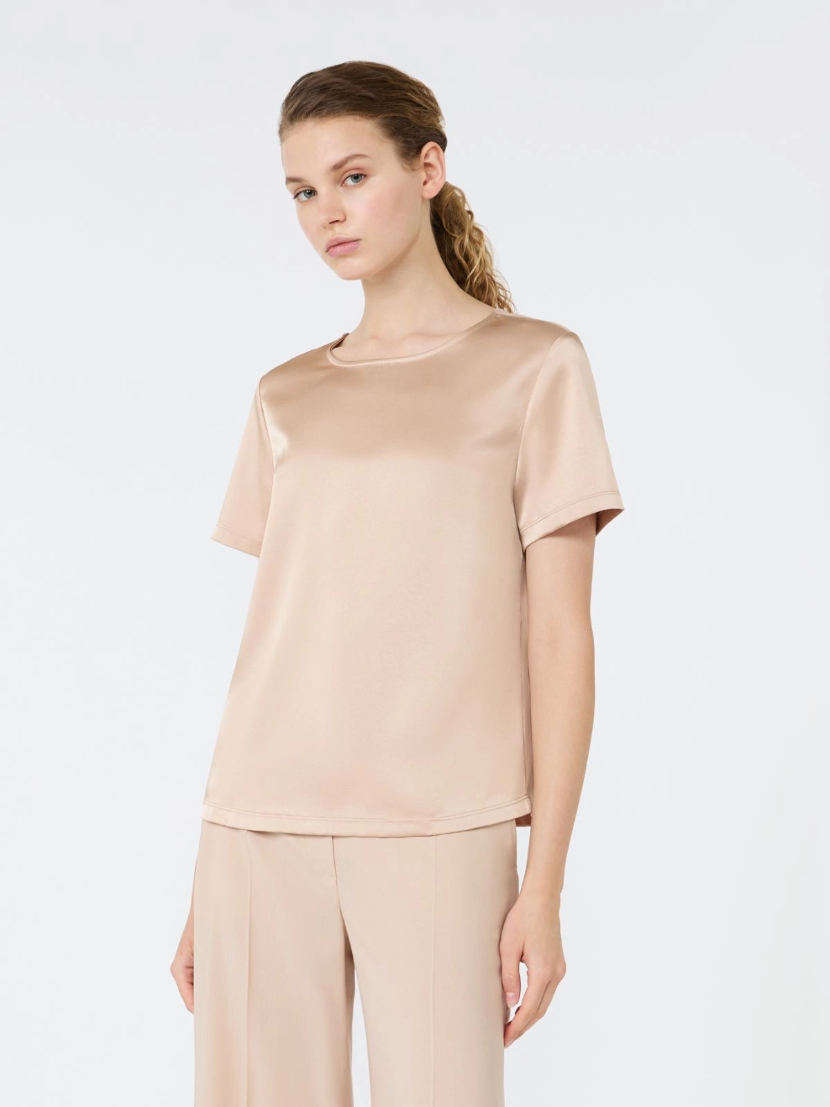 T-shirt Girocollo WKDGILBERT in Raso e Jersey – Weekend Max Mara