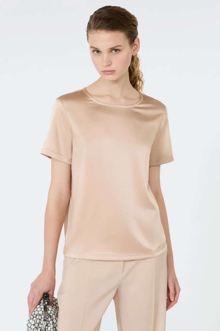 T-shirt Girocollo WKDGILBERT in Raso e Jersey – Weekend Max Mara