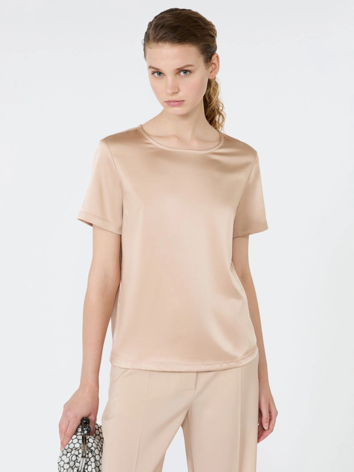 T-shirt Girocollo WKDGILBERT in Raso e Jersey – Weekend Max Mara