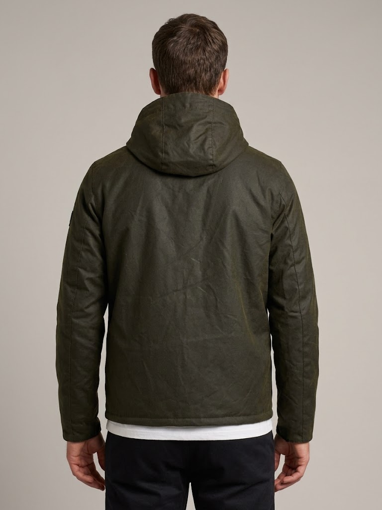 Barbour International giubbotto in cotone cerato verde KEVLAR