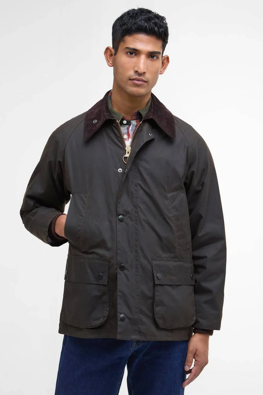 Barbour uomo giacca cotone cerato verde CLASSIC BEDALE