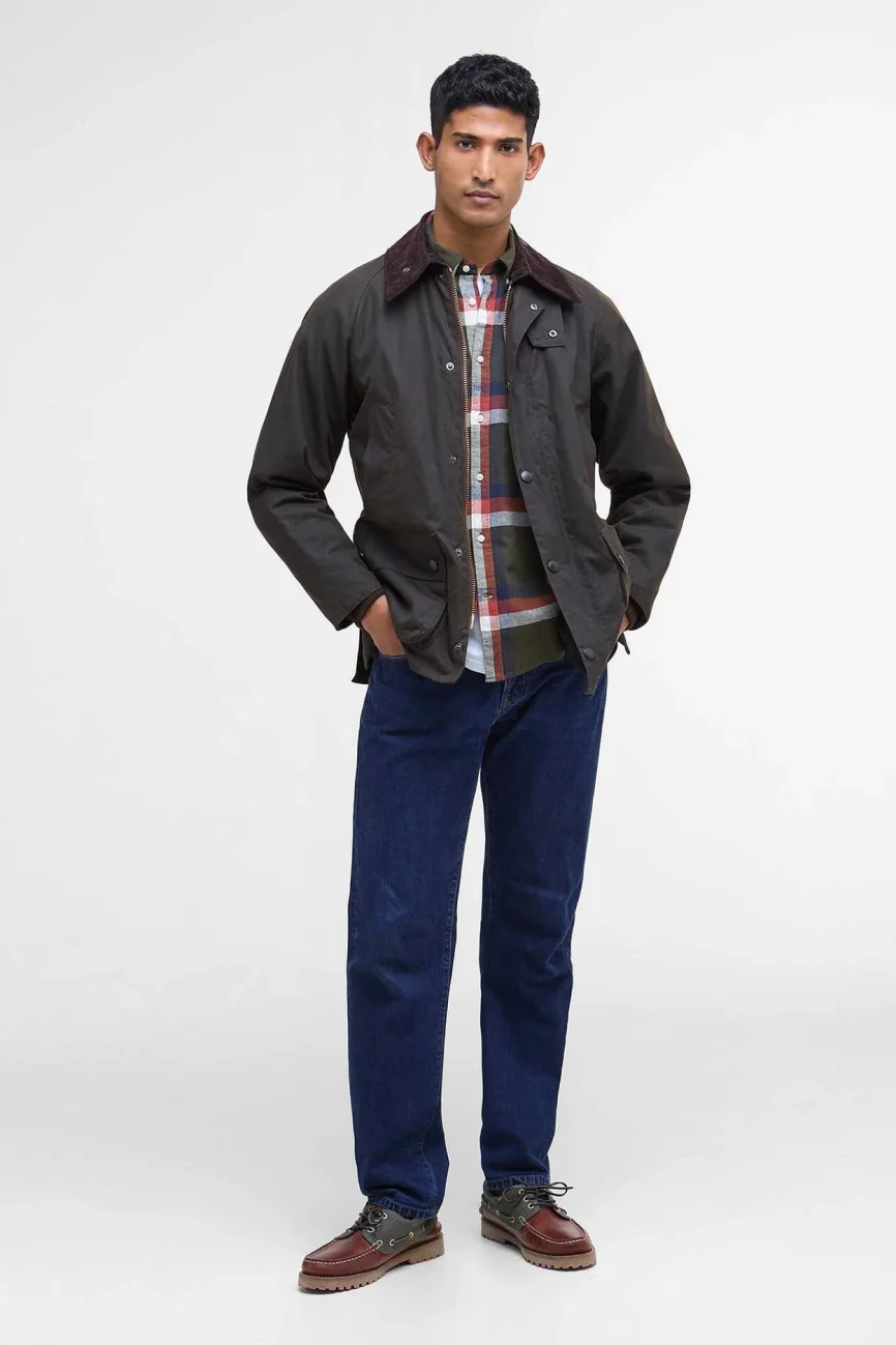 Barbour uomo giacca cotone cerato verde CLASSIC BEDALE
