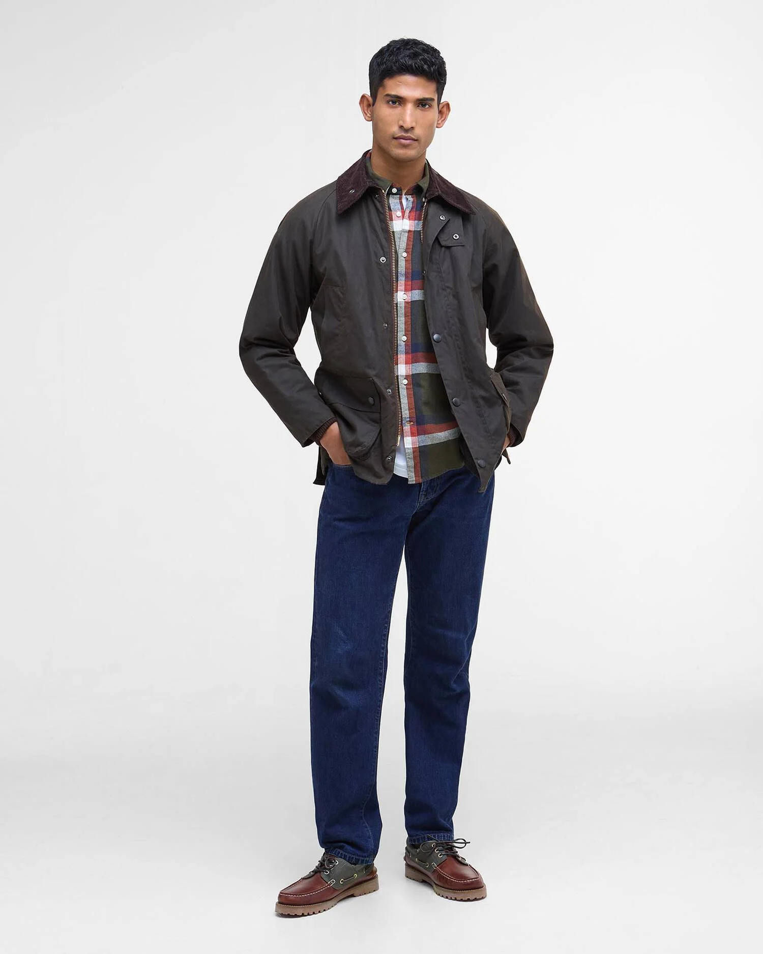 Barbour uomo giacca cotone cerato verde CLASSIC BEDALE