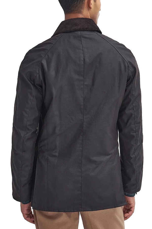 Barbour uomo giacca cotone cerato marrone ASHBY
