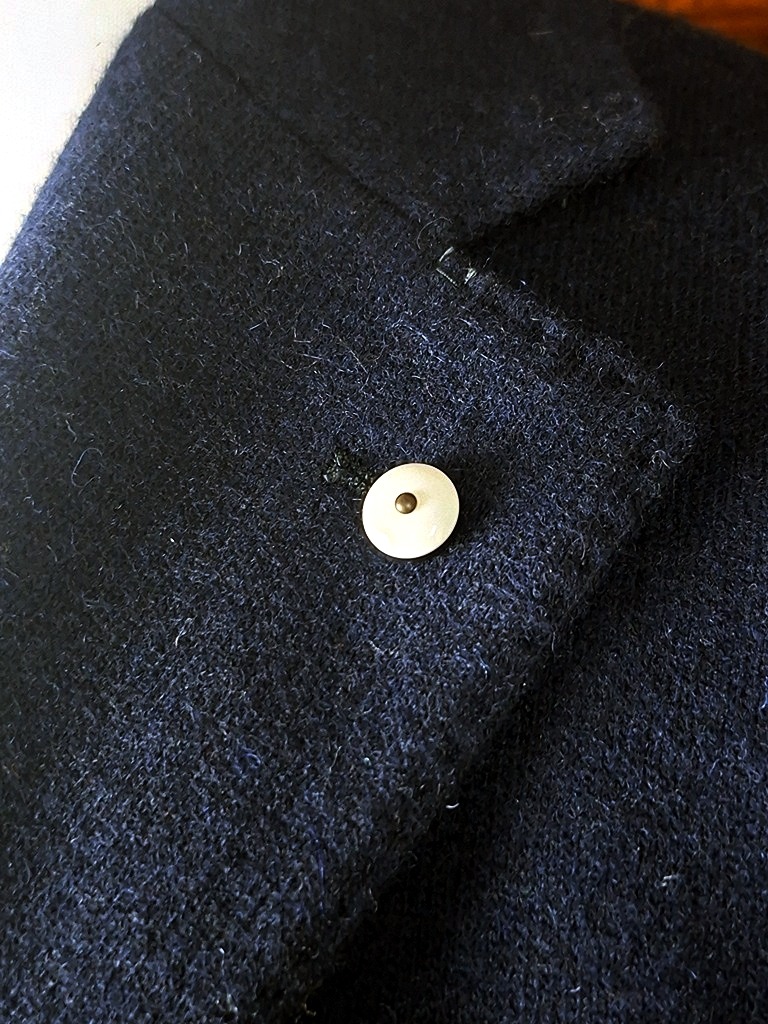 L.B.M. 1911 giacca monopetto in jersey di lana blu JACK REGULAR