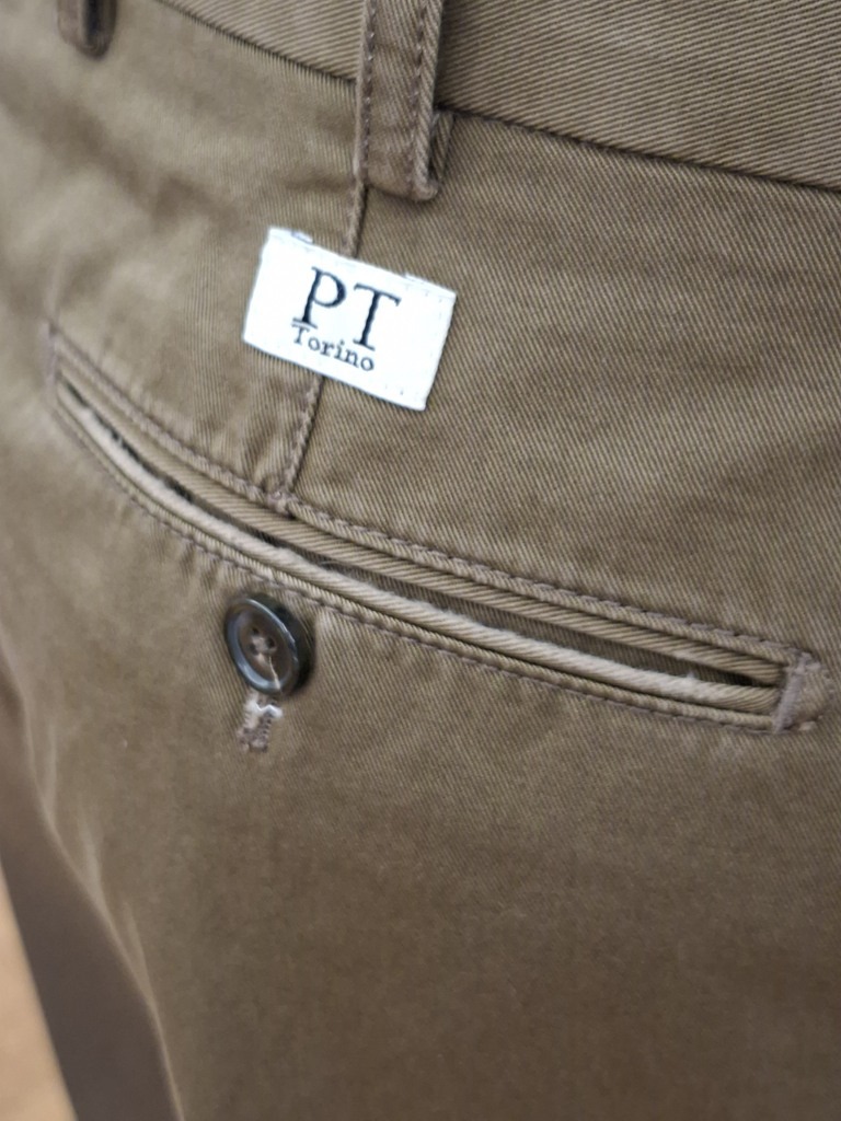 PT Pantaloni Torino pantalone relaxed fit in cotone marrone