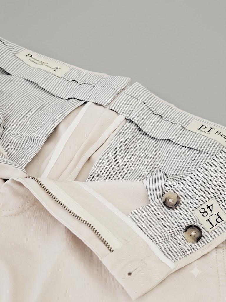PT Pantaloni Torino pantalone relaxed fit in cotone panna