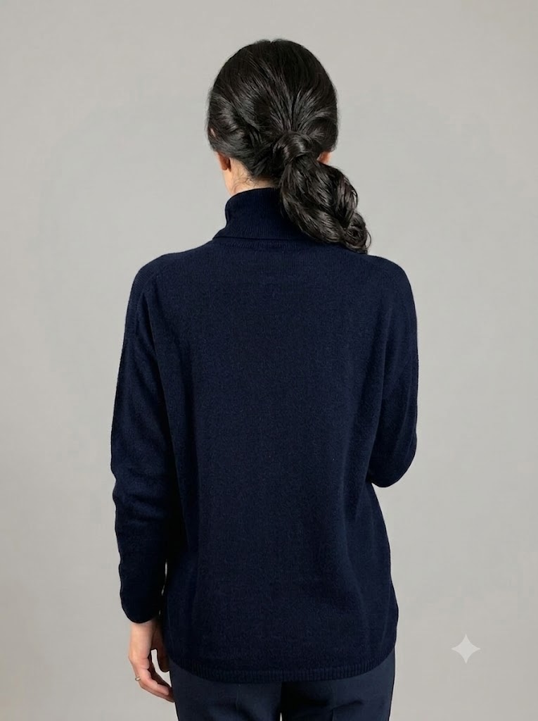 Riviera Cashmere maglia dolcevita in cashmere blu