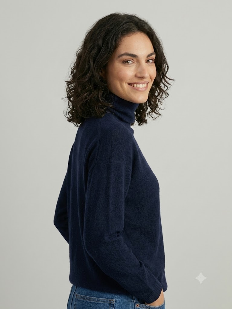 Riviera Cashmere maglia dolcevita in cashmere blu