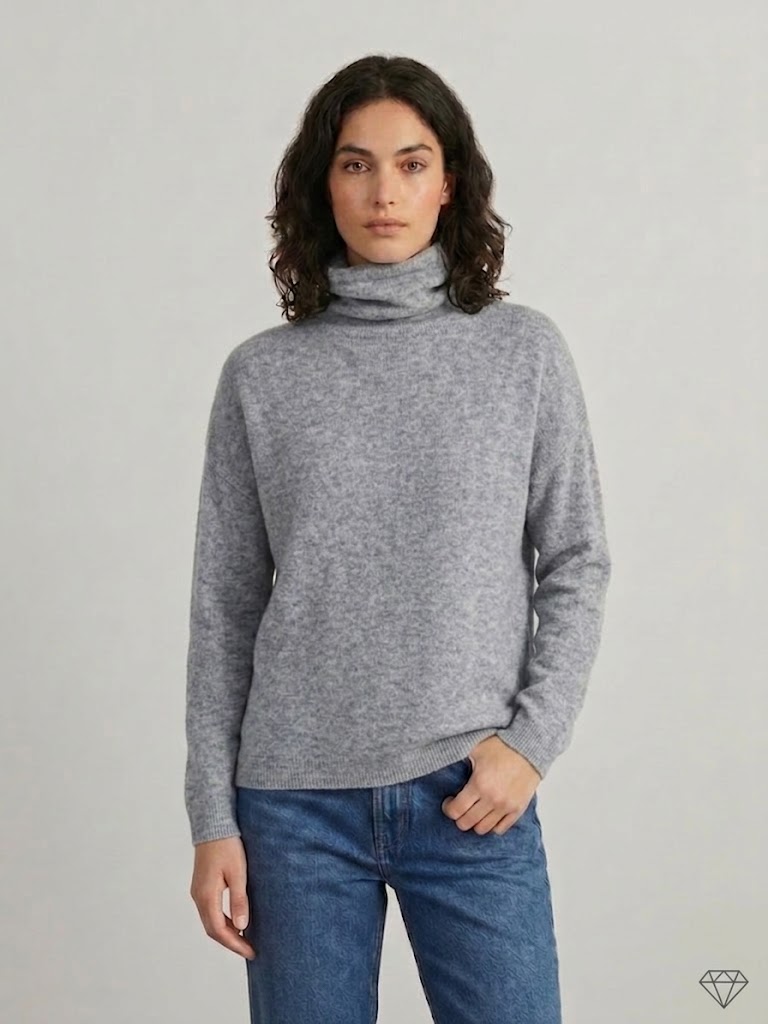Riviera Cashmere maglia dolcevita in cashmere grigio