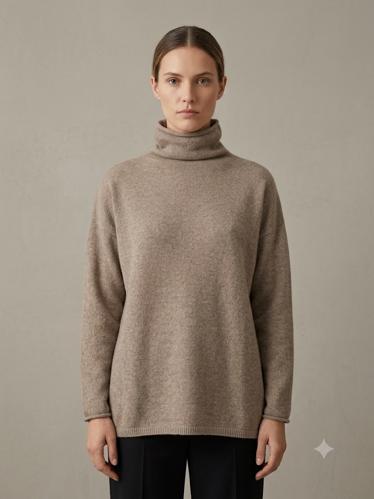 Riviera Cashmere maglia dolcevita in cashmere brown