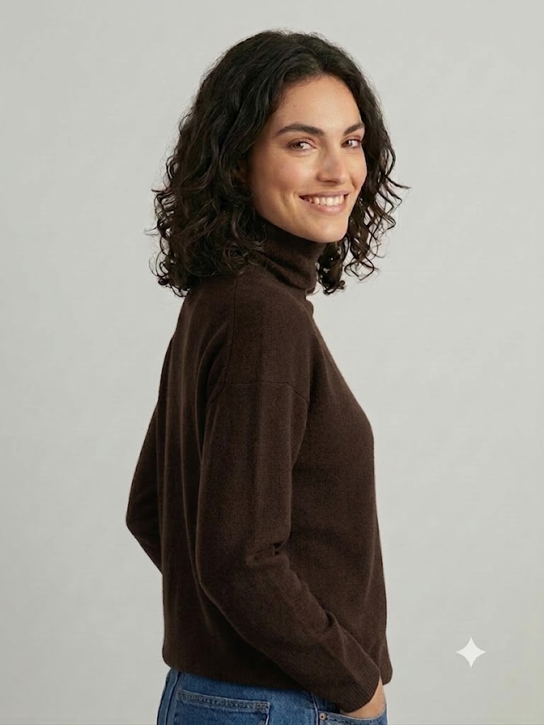 Riviera Cashmere maglia dolcevita in cashmere marrone
