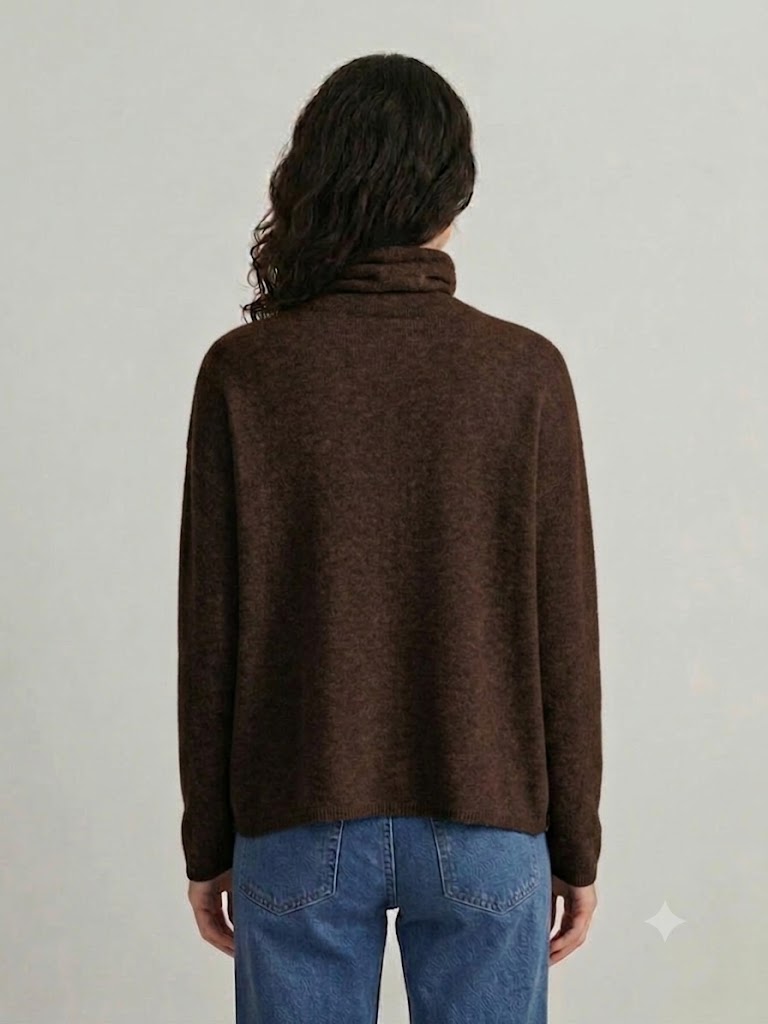 Riviera Cashmere maglia dolcevita in cashmere marrone