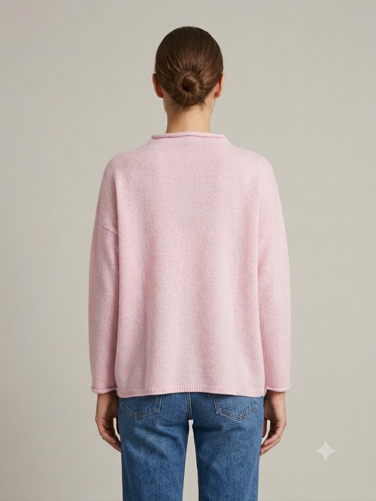 Riviera Cashmere maglia girocollo in cashmere rosa