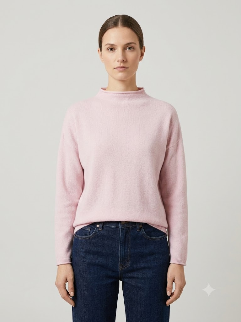 Riviera Cashmere maglia girocollo in cashmere rosa