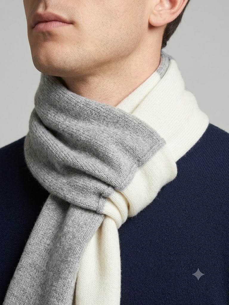 Riviera Cashmere scaldacollo unisex mosaico Modrian con passante
