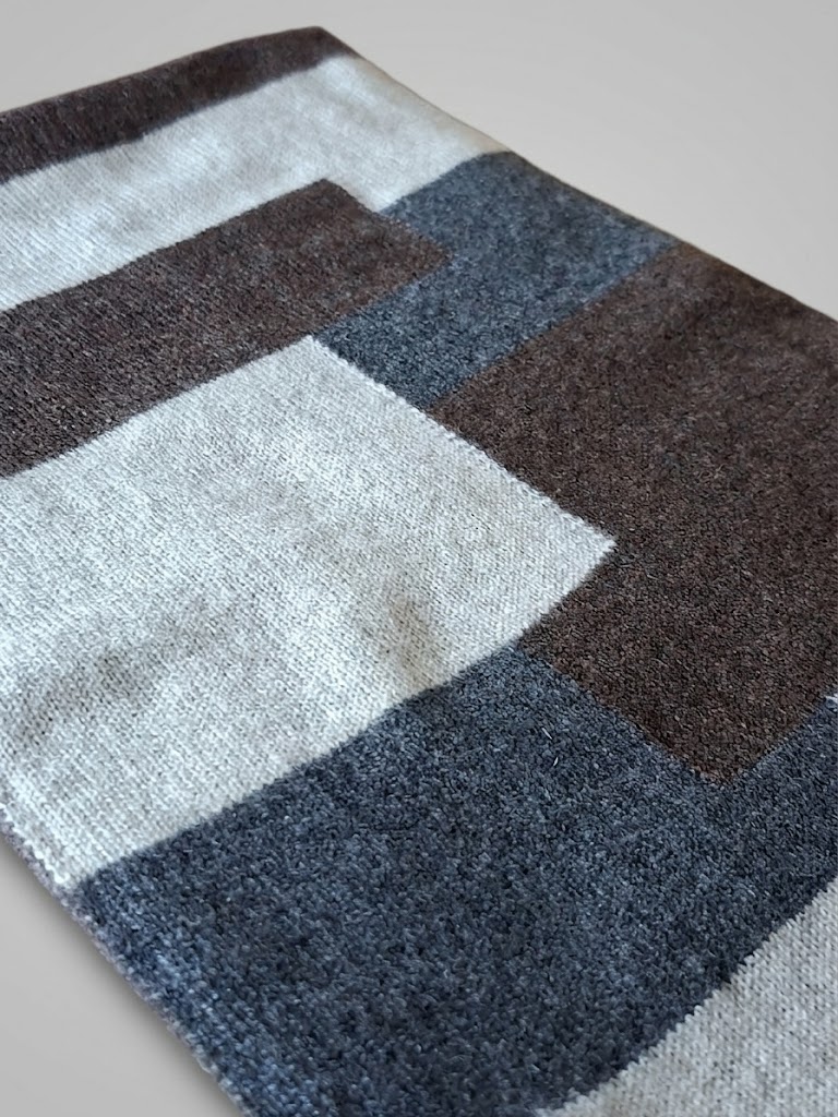Riviera Cashmere scaldacollo unisex mosaico Modrian con passante