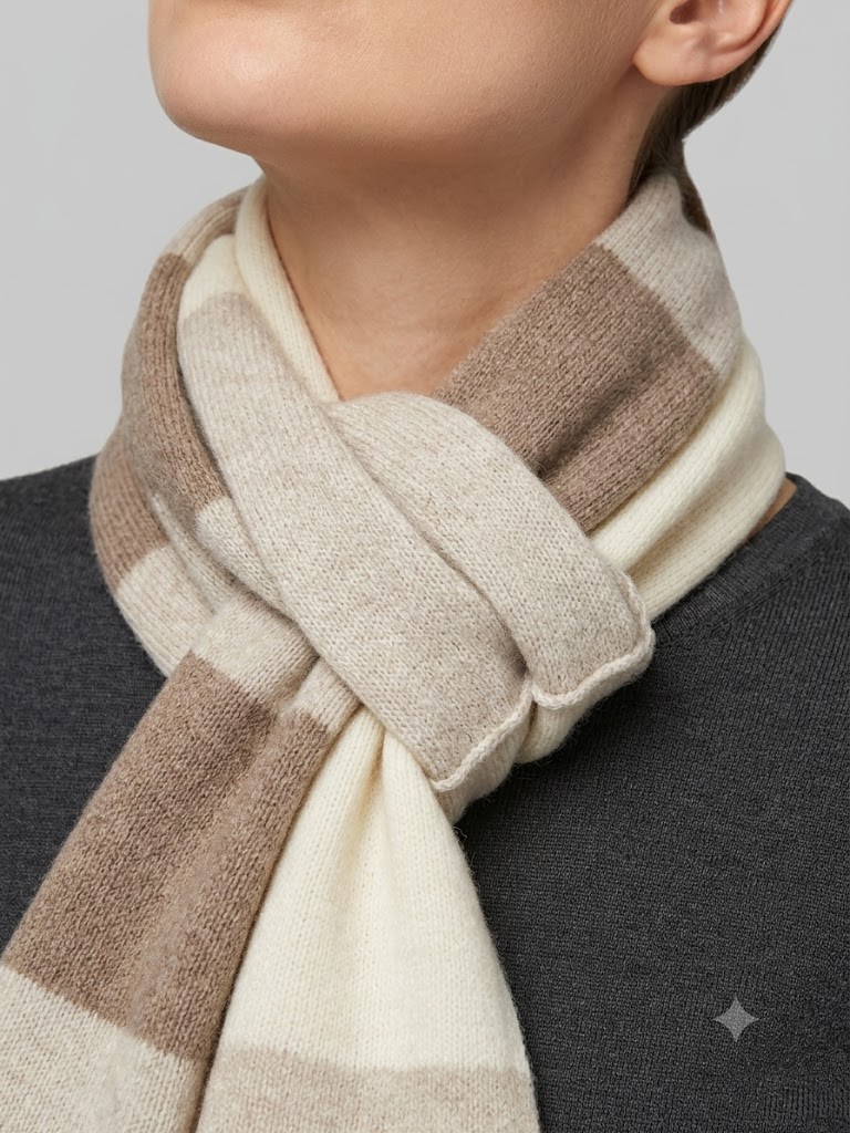 Riviera Cashmere scaldacollo unisex mosaico Modrian con passante