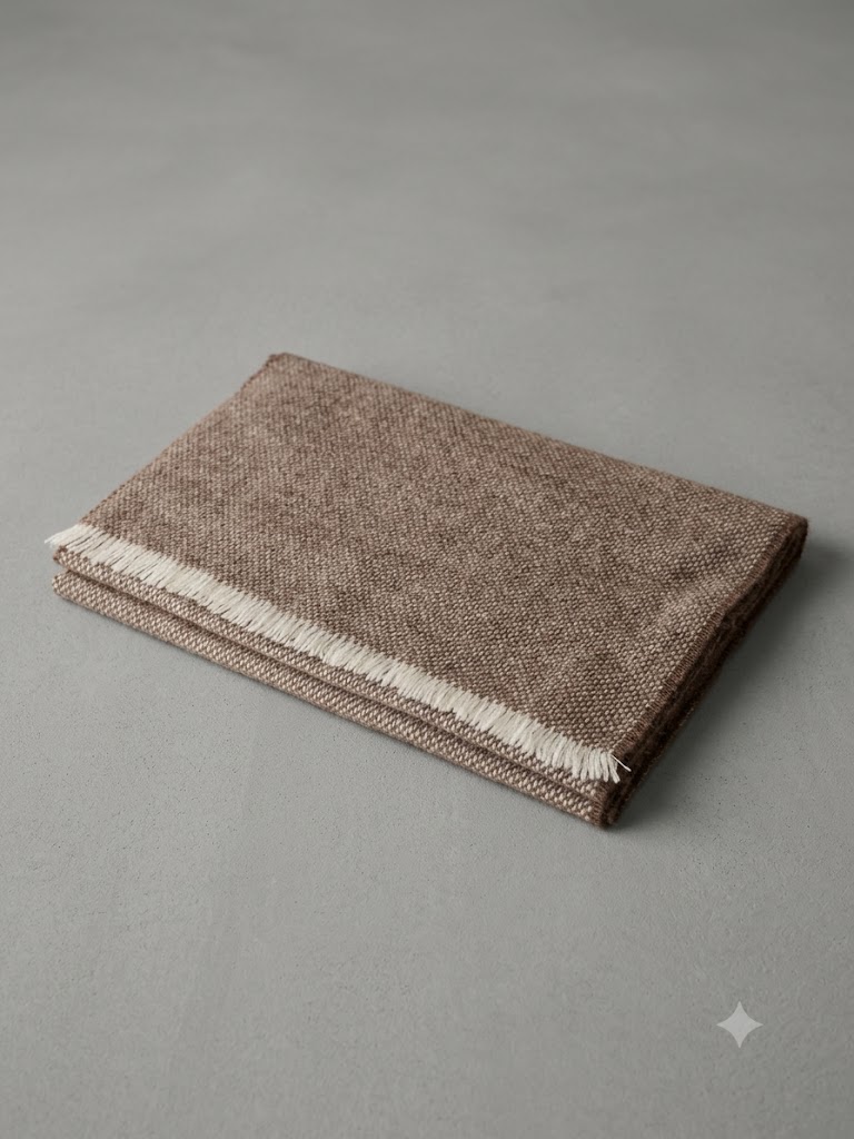 Riviera Cashmere sciarpa giro inglese marrone legno