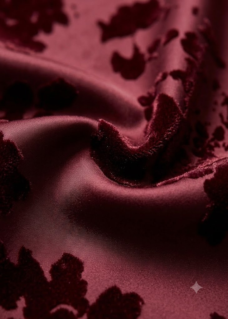 Rosso 35 gonna midi in raso con motivi floreali bordeaux