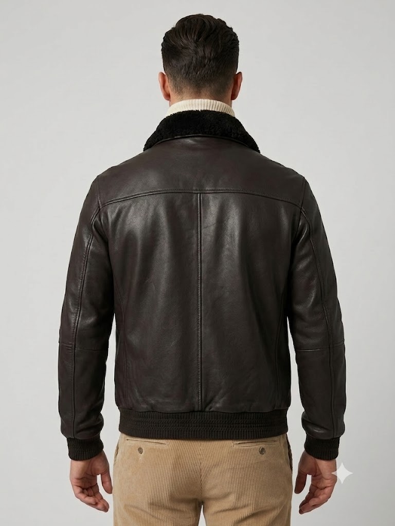 The Jack Leather giacca in pelle imbottita testa di moro NEW YORK