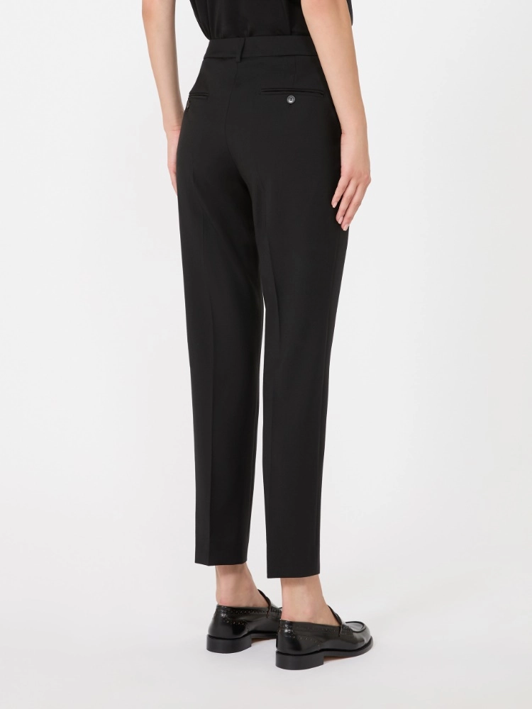 Weekend Max Mara pantalone in tela di lana nero WKDCANON