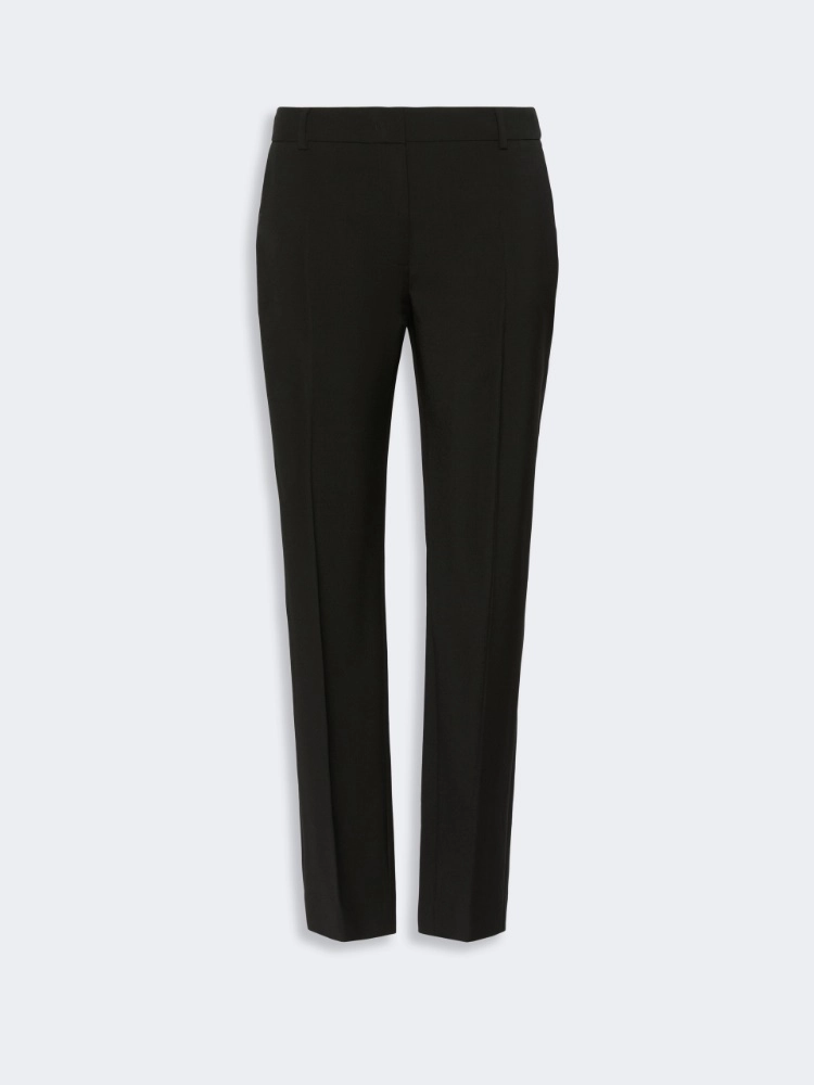 Weekend Max Mara pantalone in tela di lana nero WKDCANON