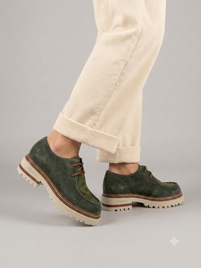 Alpen Boots donna scarpa paraboot verde bosco BASILEA