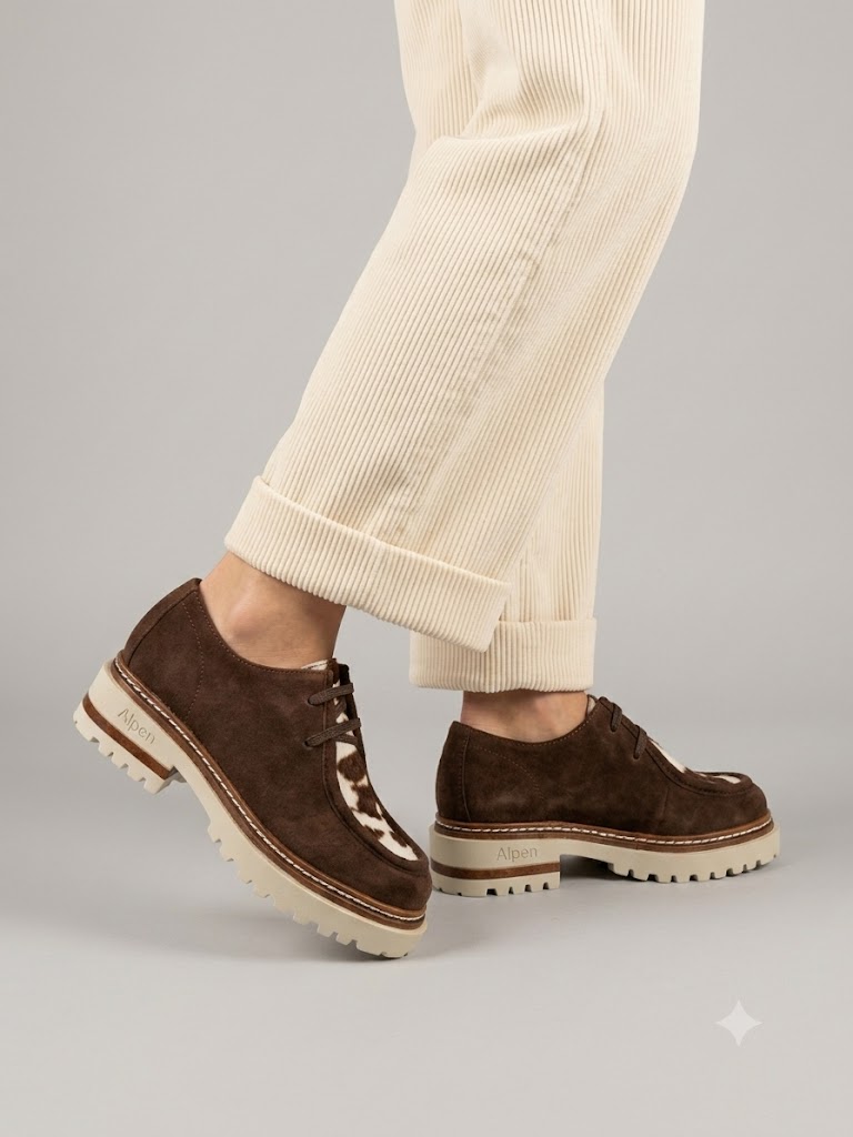 alpen boots scarpa donna modello paraboot basilea scamosciato moro cavallino muccato 3