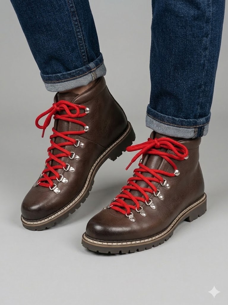 Alpen Boots uomo polacchino mountain in pelle marrone CERVINIA