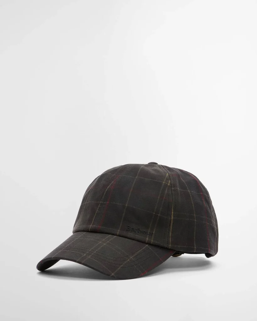 Barbour cappello cotone cerato tartan HAYDON