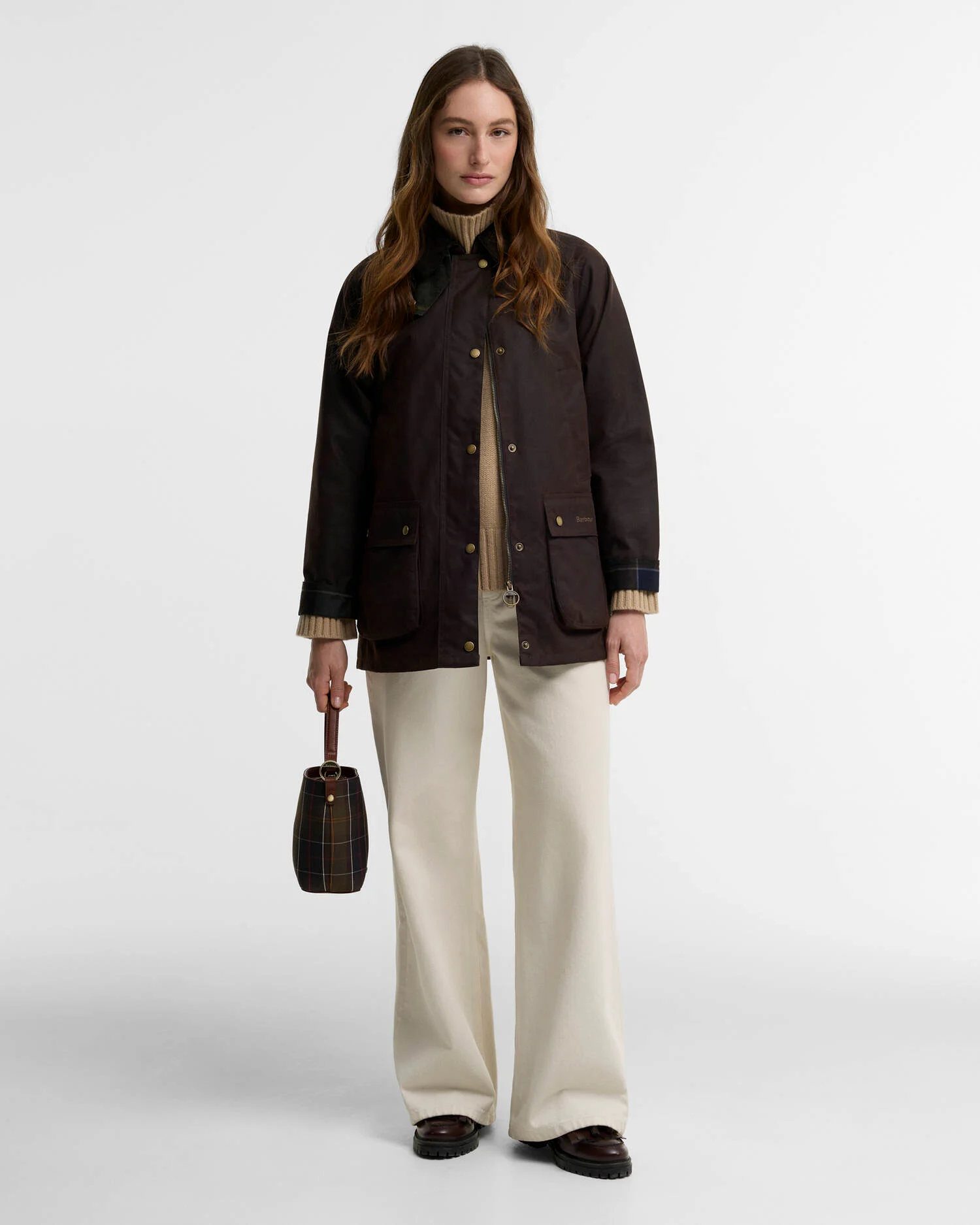Barbour donna giacca cerata marrone ACORN - immagine 4