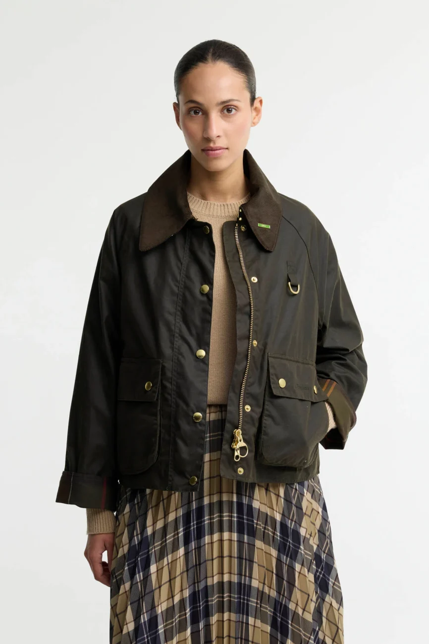 Barbour donna giacca cerata verde MODER SPEY ICONS