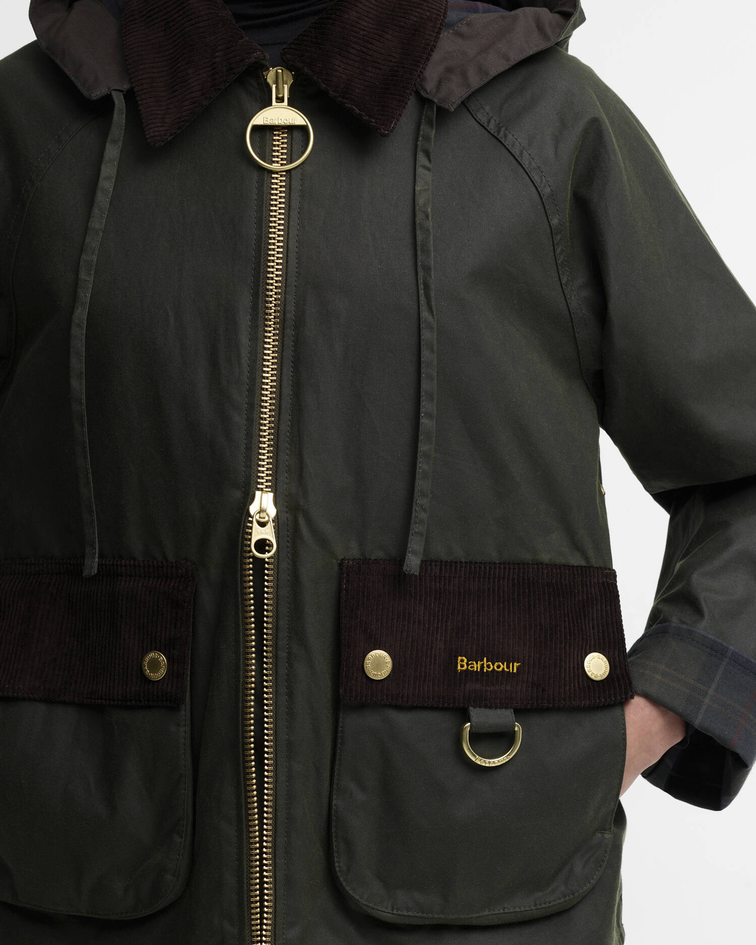 Barbour donna giacca cerata verde CARVILLE - immagine 4