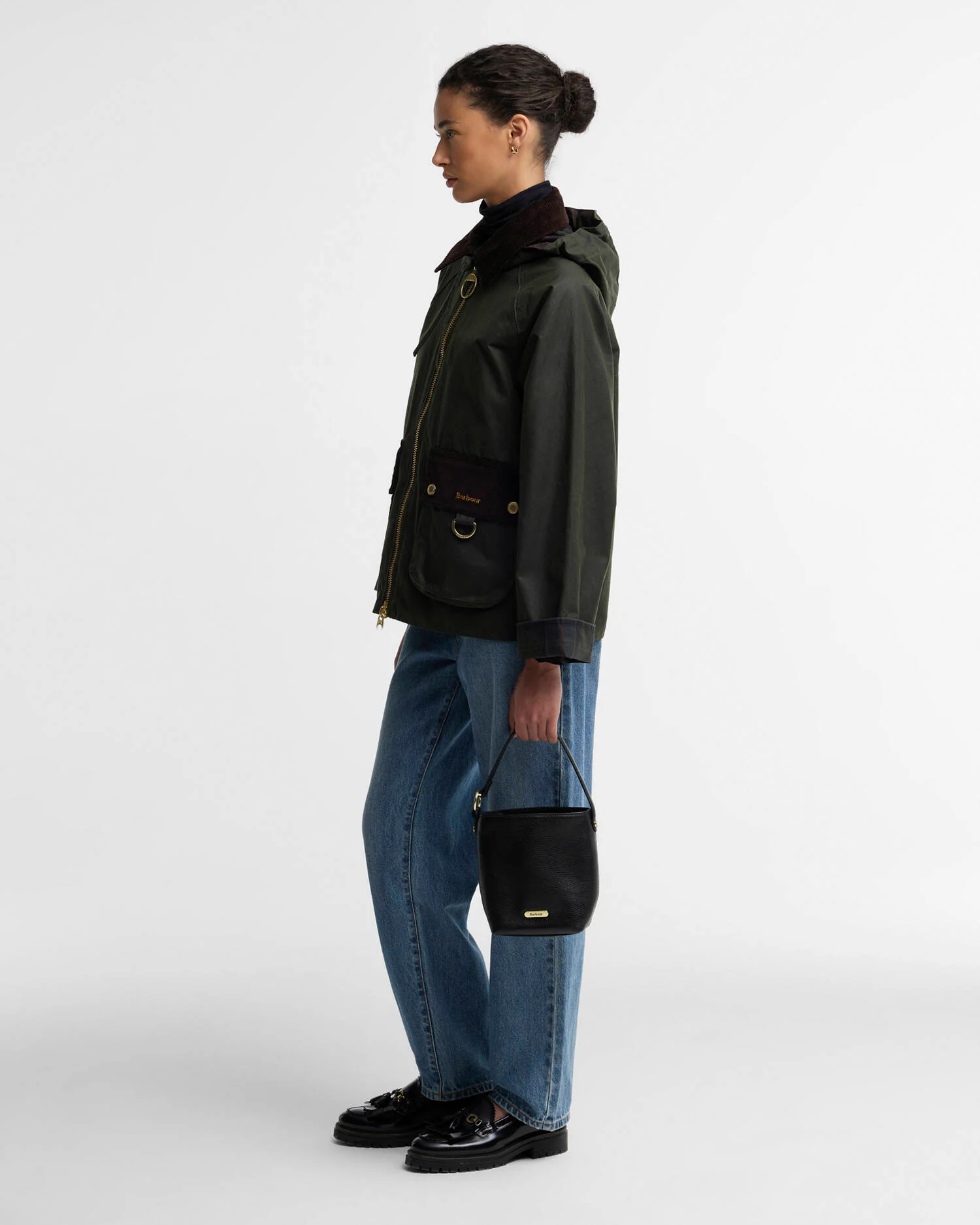 Barbour donna giacca cerata verde CARVILLE - immagine 5