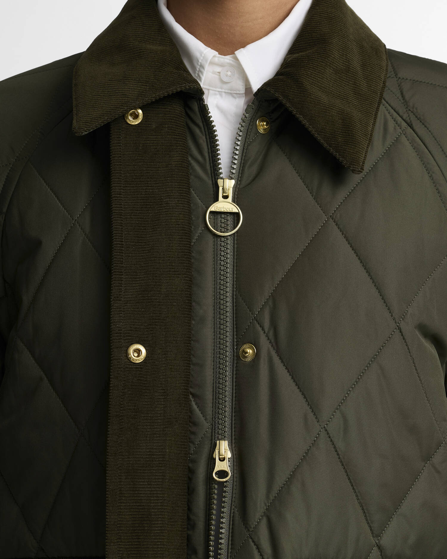 Barbour donna giacca trapuntata corta verde KILNWICK - immagine 2