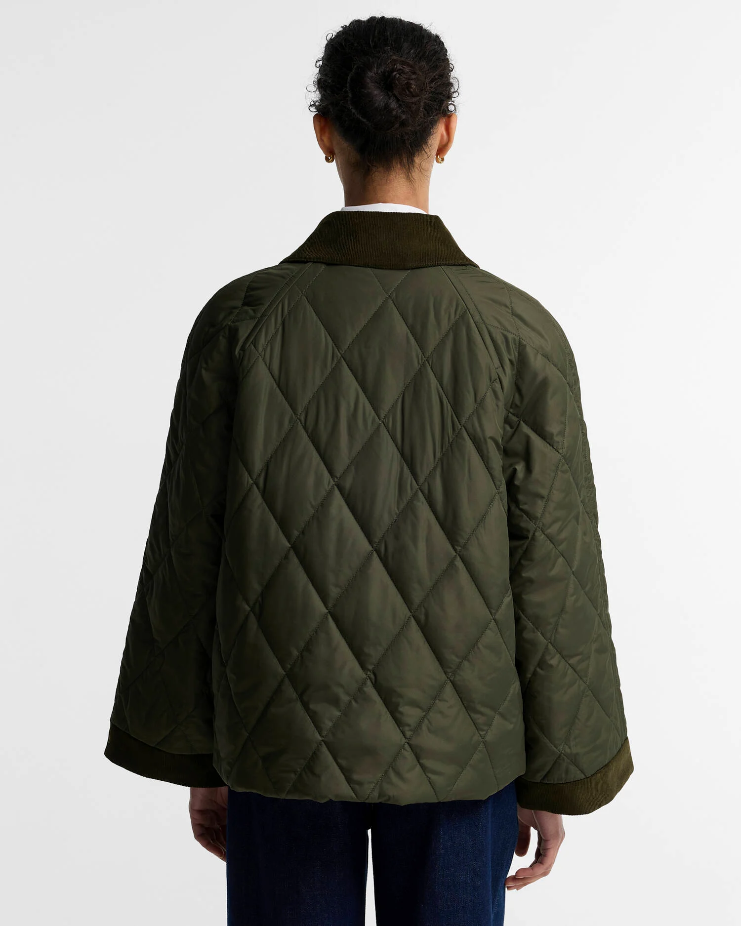 Barbour donna giacca trapuntata corta verde KILNWICK - immagine 5