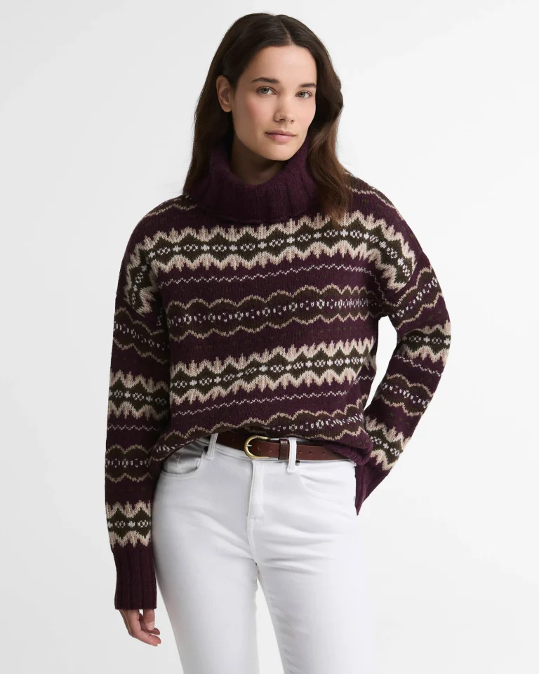 Barbour donna maglia dolcevita motivo Fair Isle HELEN
