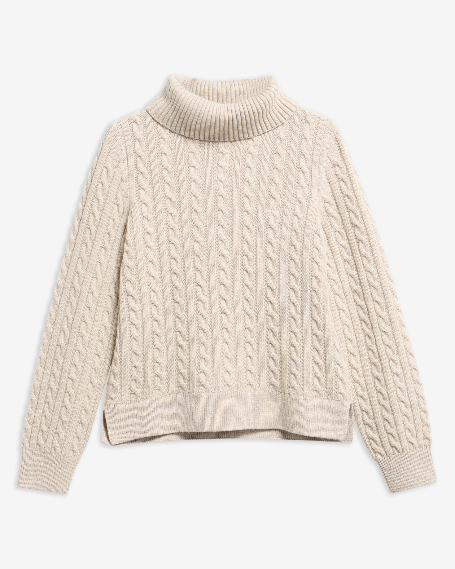 Barbour donna maglia dolcevita a trecce beige AMBLESIDE - immagine 5
