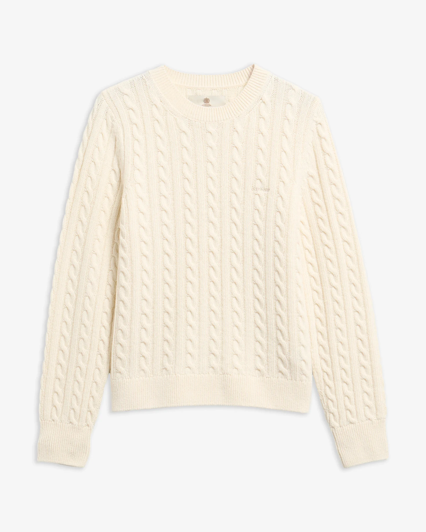 Barbour donna maglia a trecce panna ASHDOWN