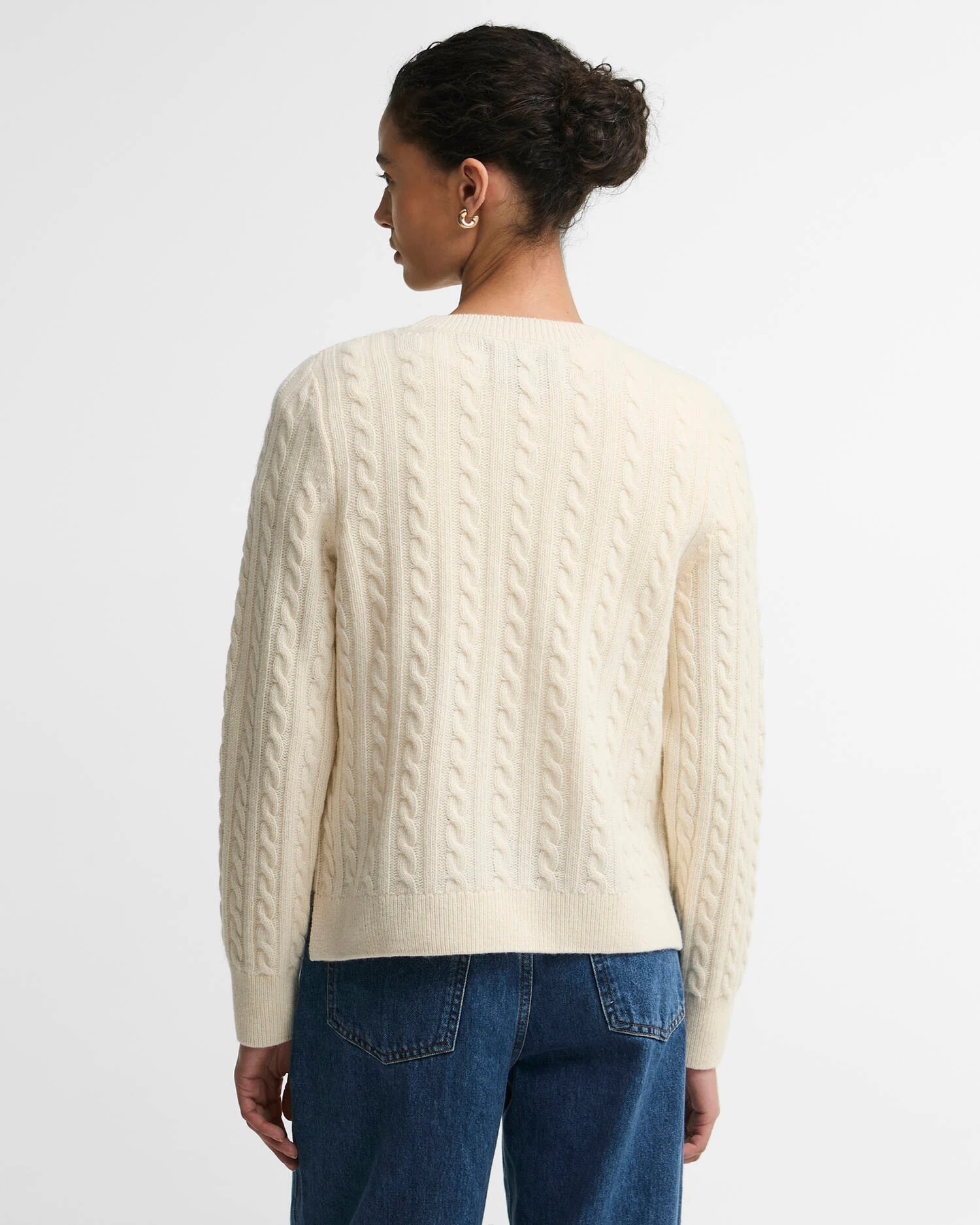 Barbour donna maglia a trecce panna ASHDOWN - immagine 4