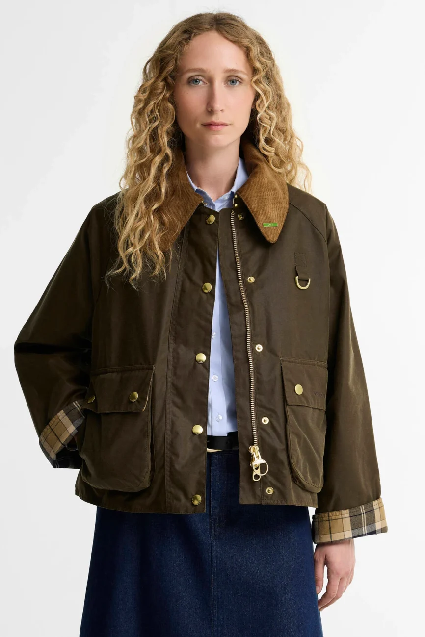Barbour donna giacca cerata verde MODERN SPEY ICONS