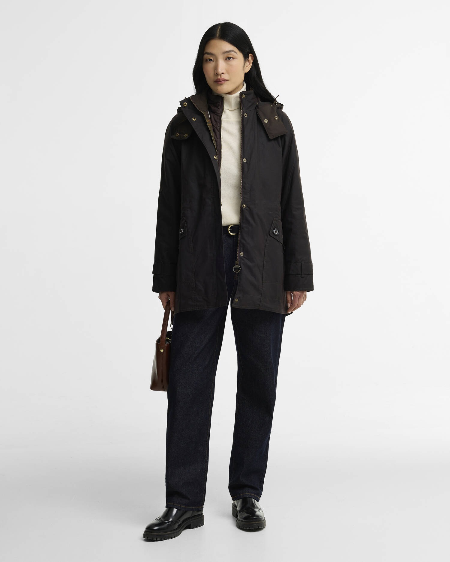 Barbour donna parka cerato marrone rustic CANNICH - immagine 4