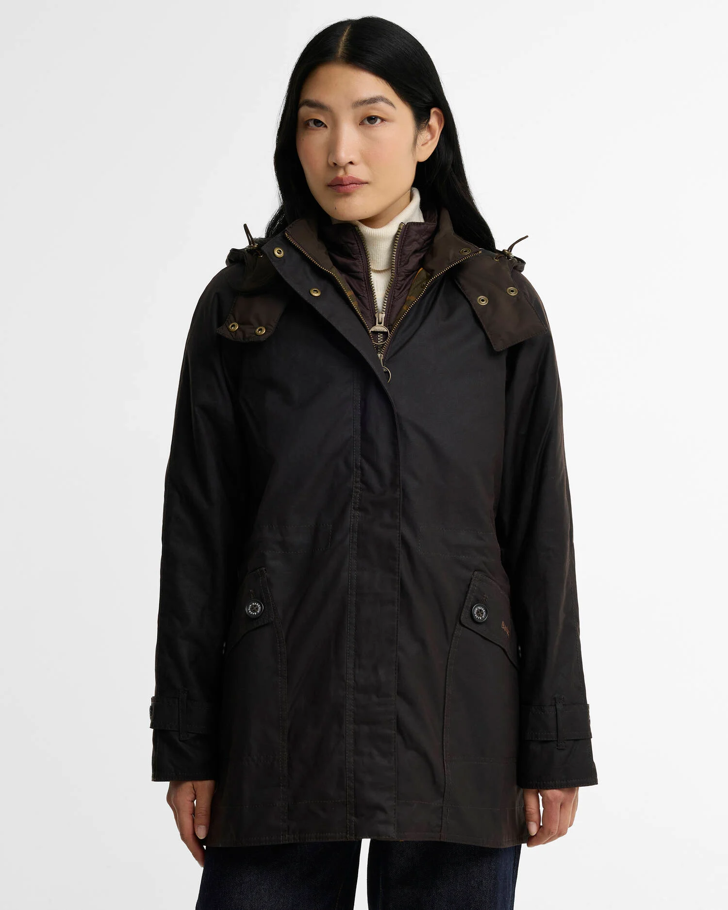Barbour donna parka cerato verde CANNICH
